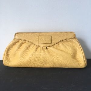 Cole Haan Yellow Leather Clutch